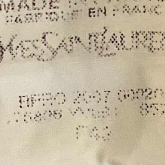 Yves Saint Laurent Ivory Cotton Dress F 42 Vintage with button skirt - Picture 14 of 14